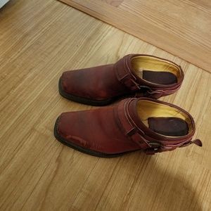 Frye Belted Harness Mules